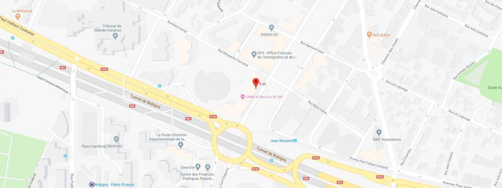 carte service départemental de l'onacvg de Seine saint Denis