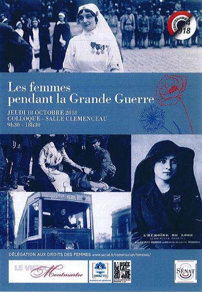 Affiche du colloque "Les femmes pendant la Grande Guerre"