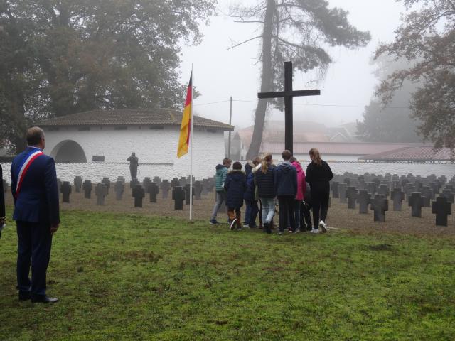 Cérémonie franco-allemande, à Mont-de-Marsan, le 17 novembre 2018