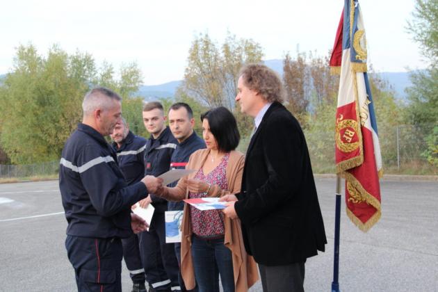 Les porte-drapeaux du SDIS de l’Ardèche à l’honneur