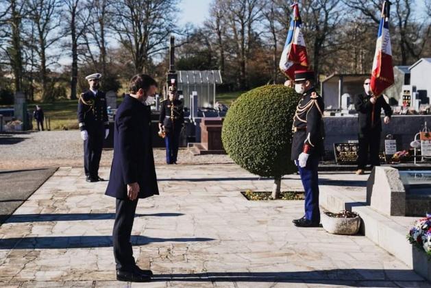 e président Macron à Oradour-sur-Glane