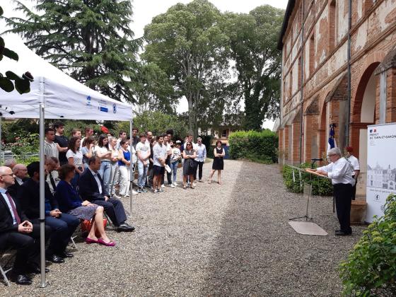 Prise de parole de Jean-Claude Simon, président de l'association "Moissac Ville de Justes oubliée"